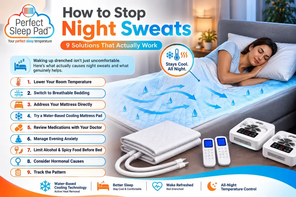 Perfect Sleep Pad water-based cooling mattress pad for night sweats